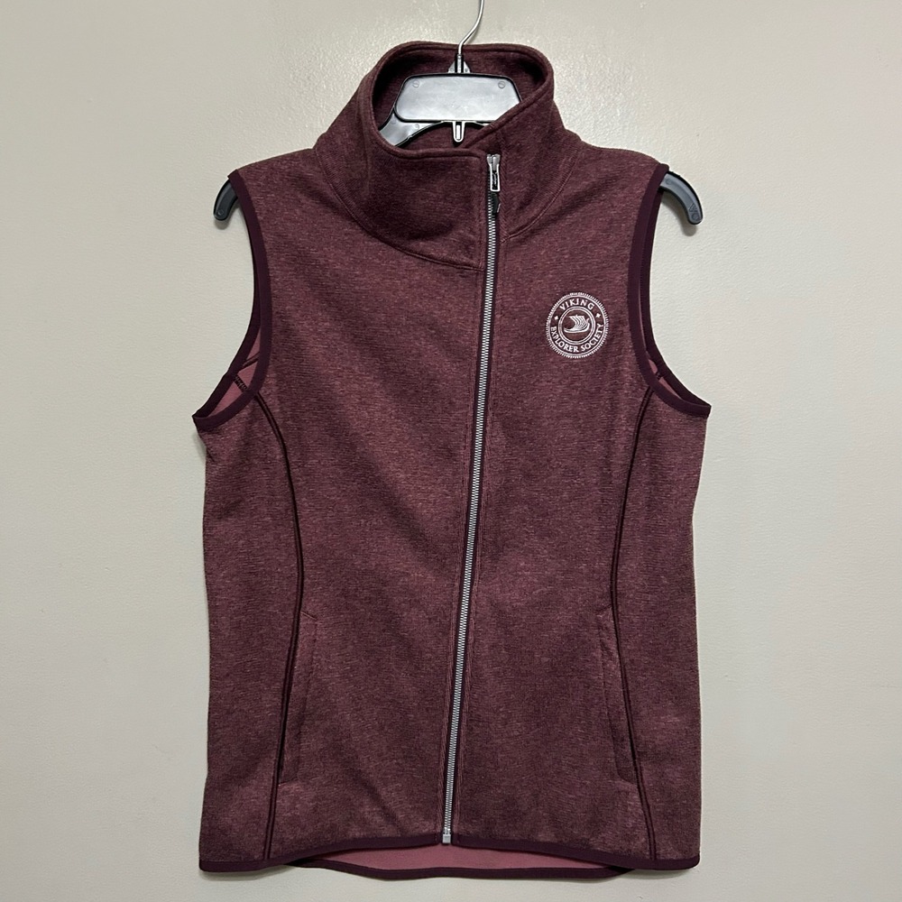 Cutter & Buck Women's Vest M Burgundy Fleece Gorpcore Outdoor Hiking Activewear